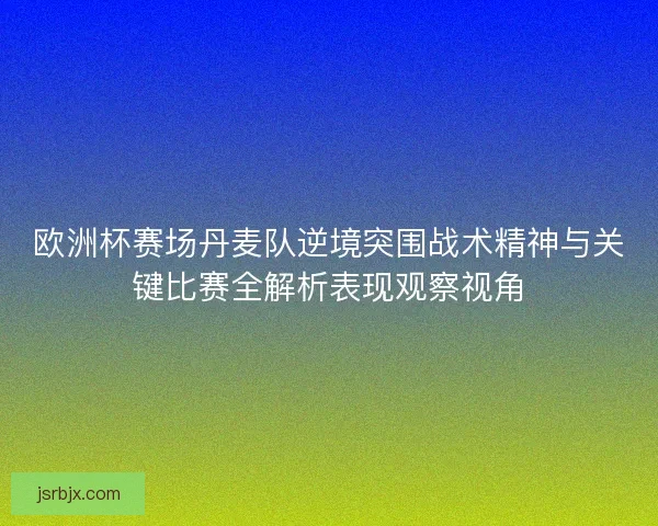 欧洲杯赛场丹麦队逆境突围战术精神与关键比赛全解析表现观察视角